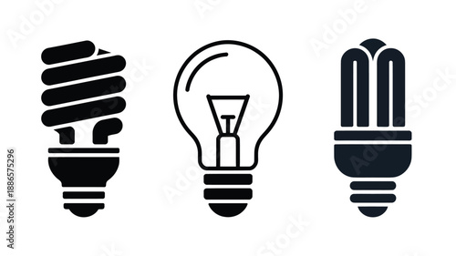 Black light bulb white lightbulbs energy