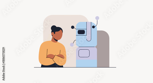 Artificial Intelligence Anxiety And Workforce Uncertainty illustration