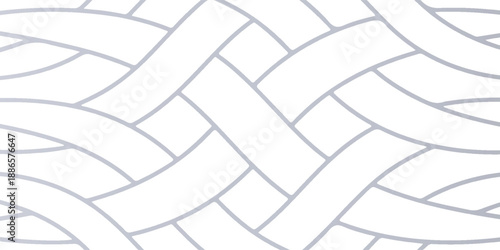 Abstract Woven Pattern Background With Interlocking Curves And Soft Gray Lines