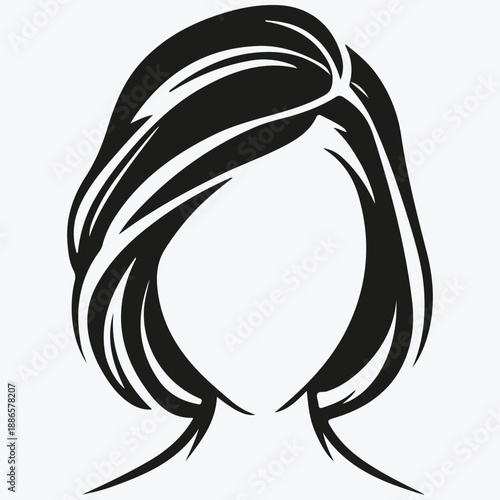 Hair salon logo sketch illustration vector