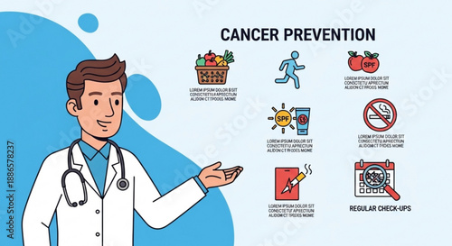 Doctor explains cancer prevention tips with infographic
