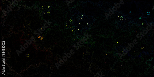 Abstract vector Celestial Map with An evocative view of the cosmos, illustrating the grand spectacle of stellar formations, speckled across a boundless, ink-black canvas.