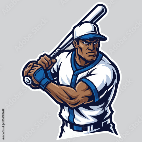 Fierce Baseball Batter Mascot