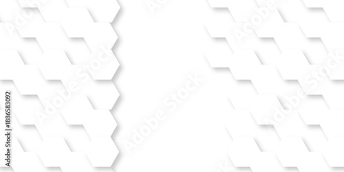 White abstract honeycomb mosaic and tile geometric hexagon vector illustration. geometric digital technology polygon science vintage square mosaic and web cover business texture.