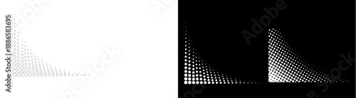 Foto PNG image of Abstract geometric halftone dot pattern forming a gradient fading t