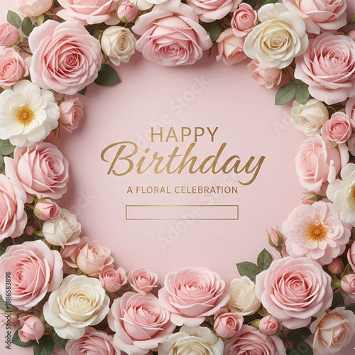 Floral Birthday Celebration Background