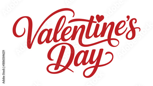  valentines day elegant script typography lettering with heart accents, romantic holiday greeting text illustration for cards posters banners invitations and social media