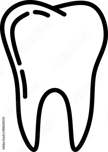 Tooth icon for dental care and medical dentistry services