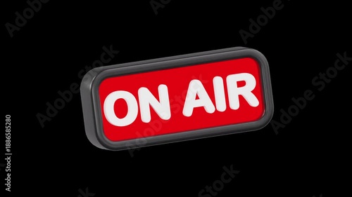 3D On Air Sign Board for Broadcasting Loop