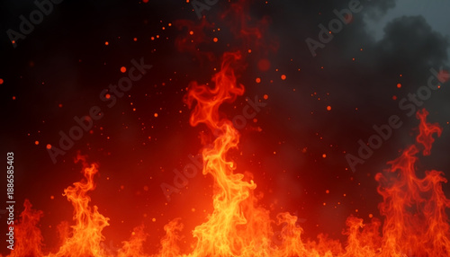 Abstract fire flames symbolizing danger and intensity
