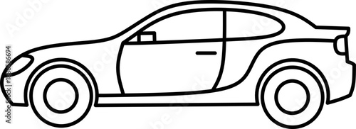 Car icon for automotive transportation and vehicle rental service