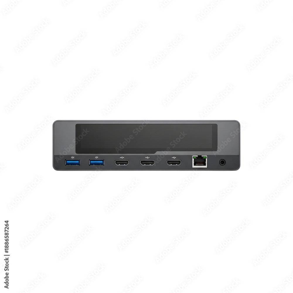 Obraz premium Computer docking station ports front panel