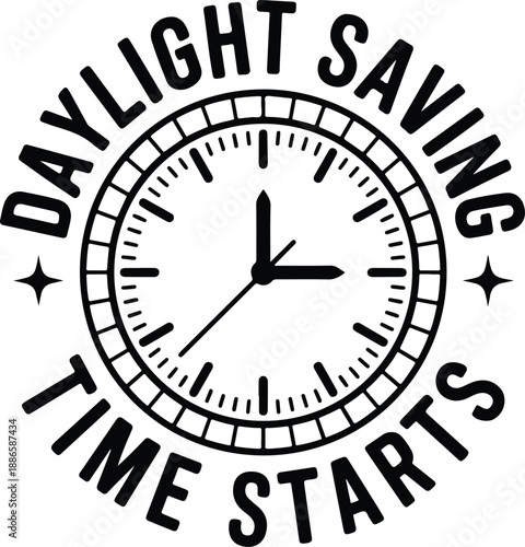 Daylight Saving Time Starts T-shirt, saving, alarm, time, concept, hours, change, countdown, daylight, background, day, season, begin, start, turn, vintage