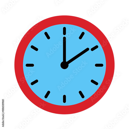 Red-rimmed analog clock showing the time at 10:10 as app icon.