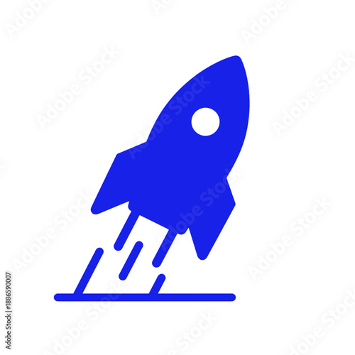 Rocket launch vector icon.