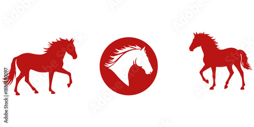 Red rooster vector illustration isolated on white background as a traditional China zodiac symbol and artistic bird sign for lunar year decoration or tattoo design
