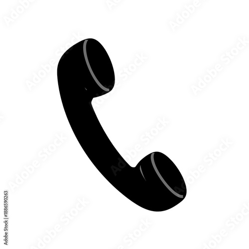 Telephone receiver line icon.