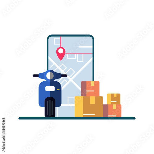 Shipping And Delivery service Illustration 