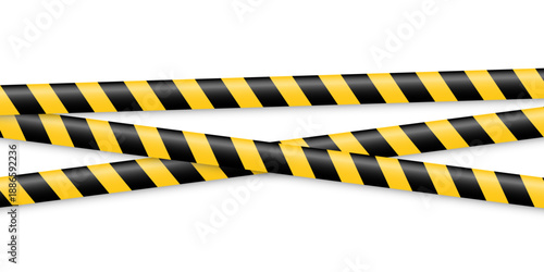 A vector set of warning tapes and signs. Abstract warning lines and signs for construction sites, police, and traffic accidents. Elements of the warning tape collection for your design.