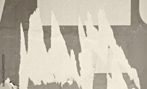 Old ripped vintage rustic torn blank beige brown black fly posters textures backgrounds grunge creased crumpled paper vintage collage placards empty space text