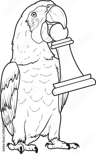 Parrot Chess piece Pawn Chess Animal Vector Graphic Art Illustration