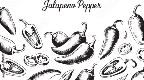 Hot chili paper icon set vector on white background. chili peppers doodle hand drawn set. chili, pepper, jalapeno,vegetable, food vector icons.