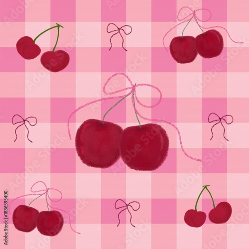 seamless cherry pattern
