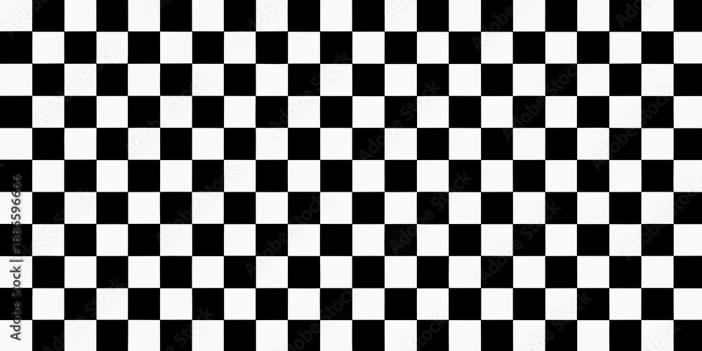 Fototapeta premium Optical illusion of a checkerboard pattern with distorted square arrangement