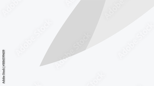 Vector illustration of a blank paper sheet with a curled corner and a professional knife isolated on a white background template for office document design