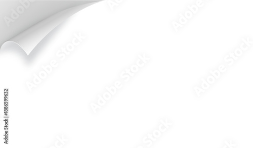 Curly Page Corner realistic illustration. Curled corners set. Paper page curl corner, flip turn fold sheet. Sticker. Vector