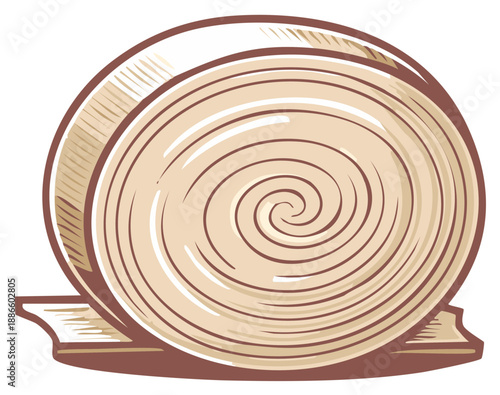 Abstract Swirl Design with Organic Texture in Natural Earth Tone Colors