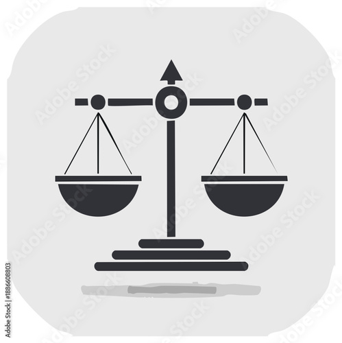 Illustration of a balance scale representing justice, law, and fairness
