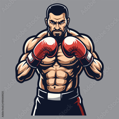 Determined Boxer Ready for Action