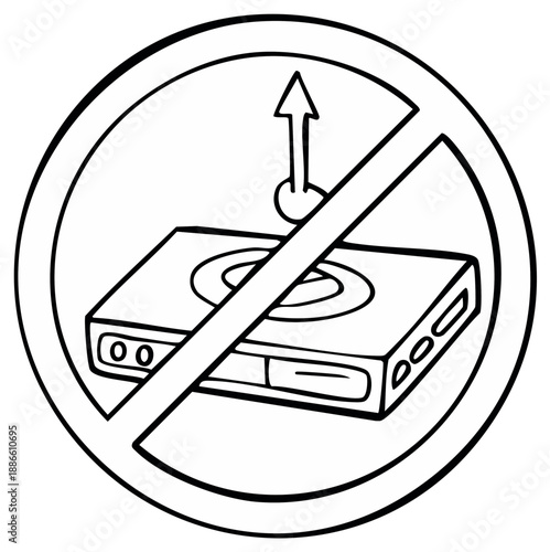 Prohibited Electronic Device Graphic Illustration