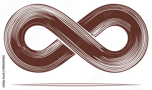 Brown Infinity Symbol Graphic Design Perpetual Icon Concept Endless Loops
