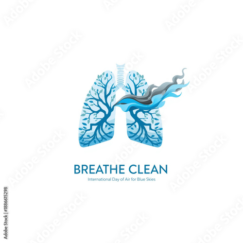 Breathe clean air for a healthy life with blue skies