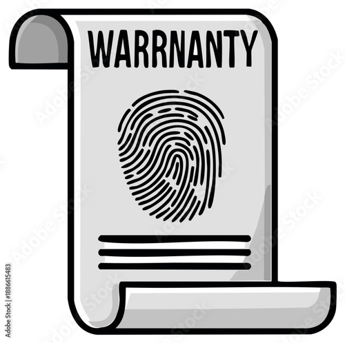 Warranty Document with Fingerprint Security and Guarantee Terms