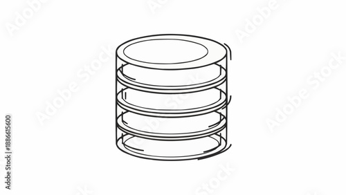 Detailed drawing of metal coil spring.