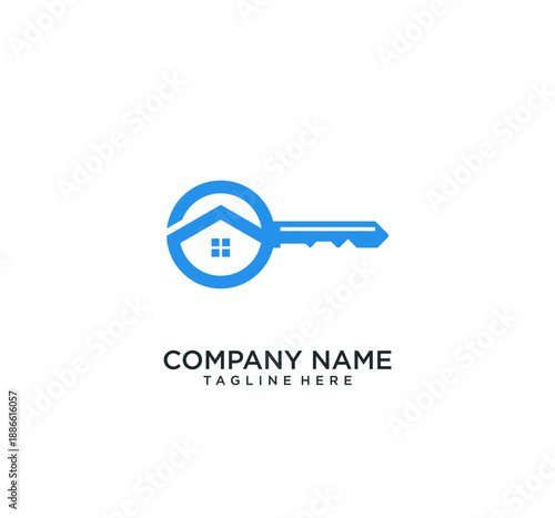 Real estate key vector logo