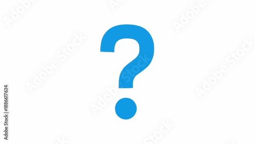 Large Blue Question Mark Symbol.