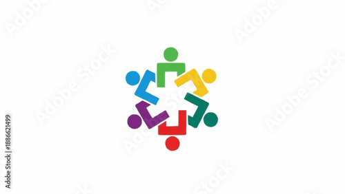 Diverse group of people icons.