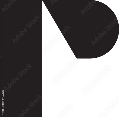 P letter modern logo design icon