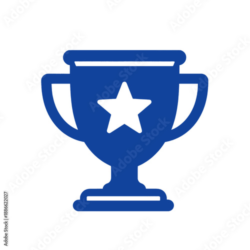 Blue Trophy With Star App Icon.