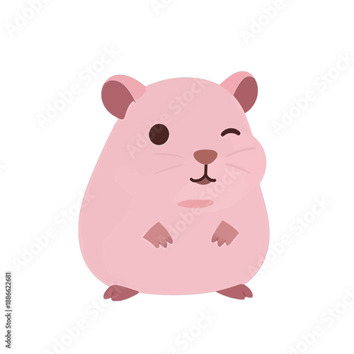 Cute hamster cartoon app icon.