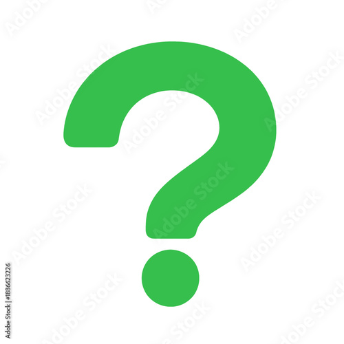 Green Question Mark Icon.