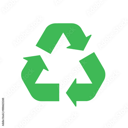 Green Recycling Symbol Vector Icon