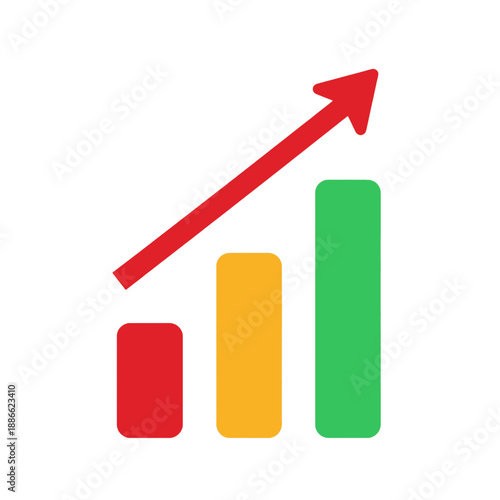 Growth chart icon with upward trend arrow.
