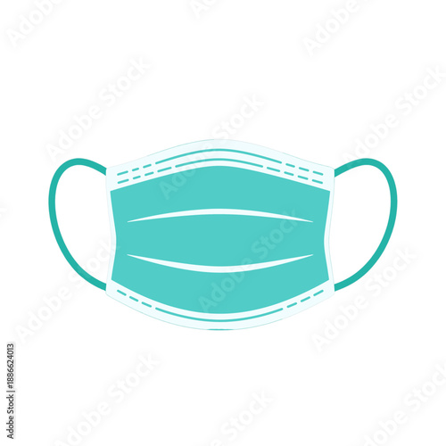 Medical Face Mask Vector Icon.