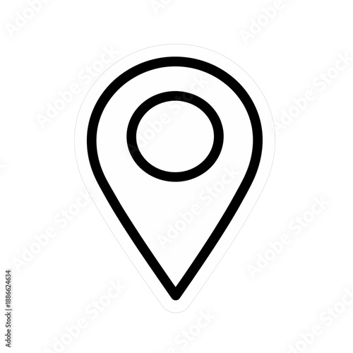Stylized Location Pin App Icon