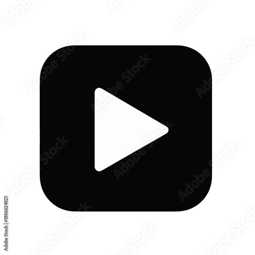 White play button app icon with rounded corners.
